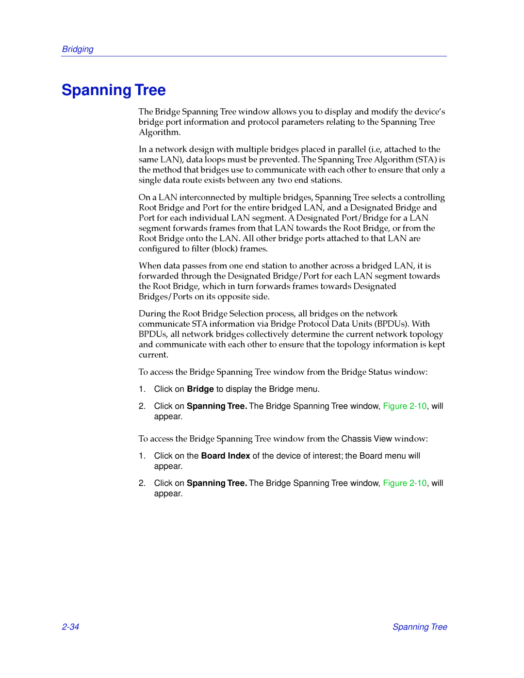 Cabletron Systems 2.2 manual Spanning Tree 