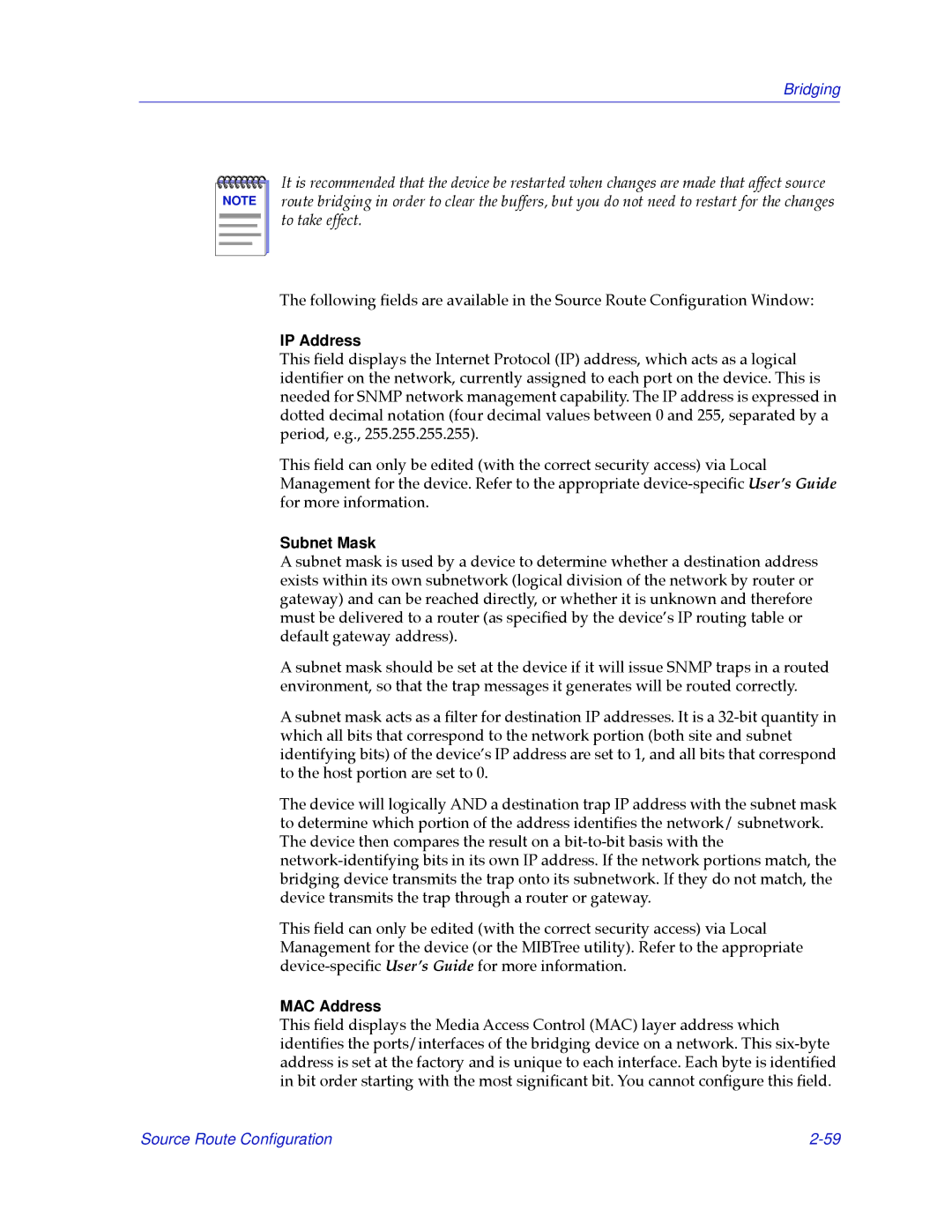 Cabletron Systems 2.2 manual IP Address, Subnet Mask 