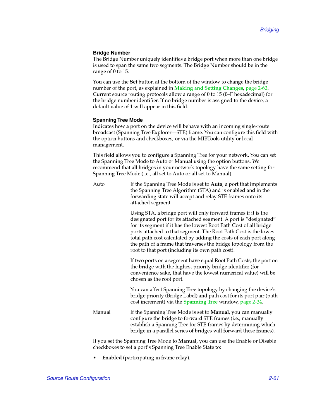 Cabletron Systems 2.2 manual Bridge Number, Spanning Tree Mode 