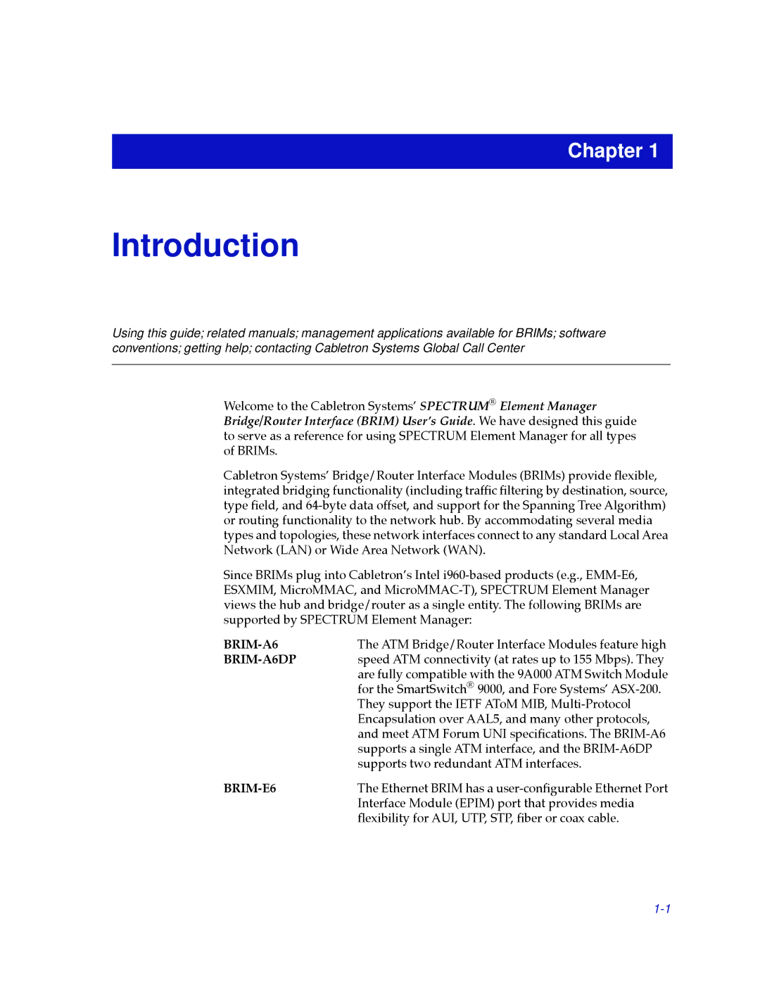 Cabletron Systems 2.2 manual Introduction 