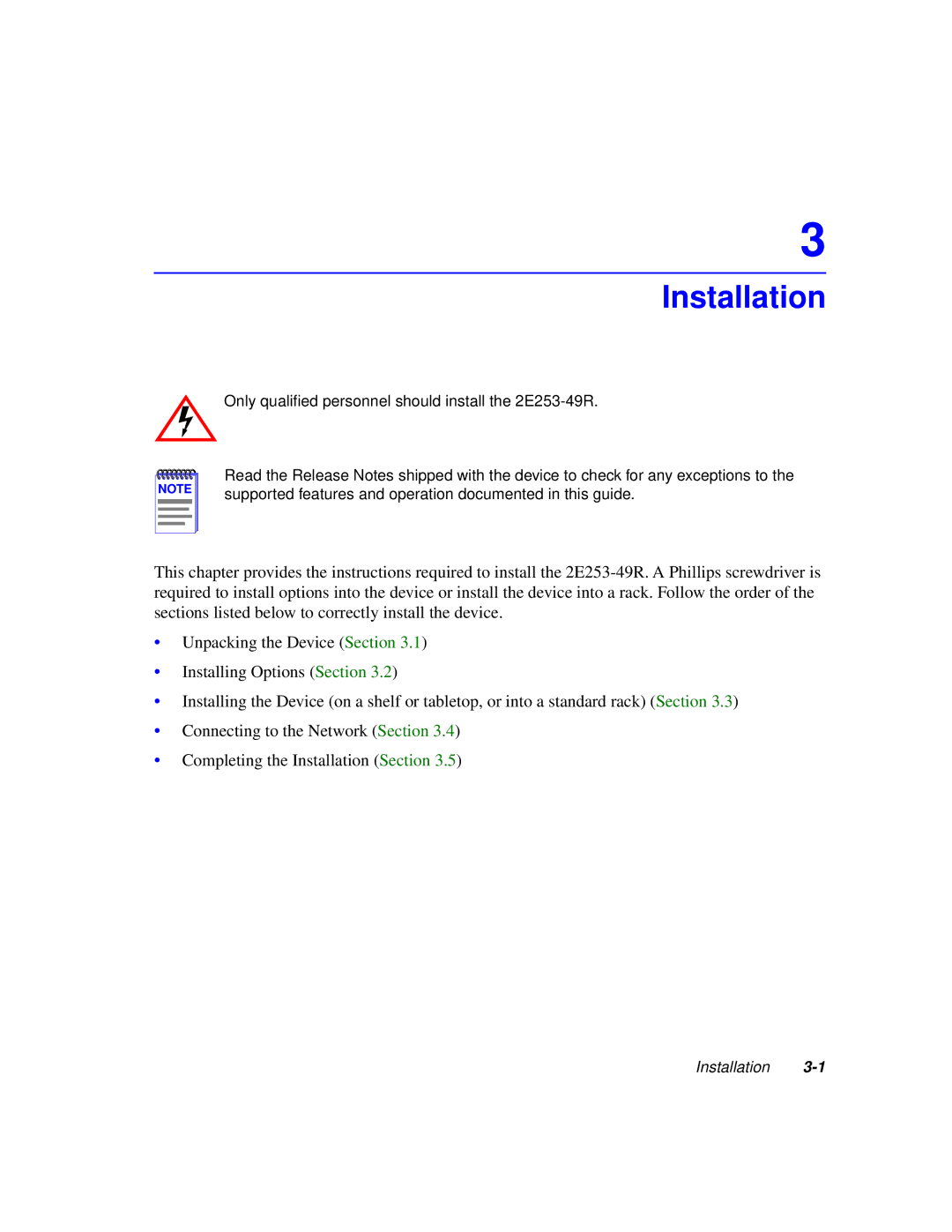 Cabletron Systems 2200 manual Installation 