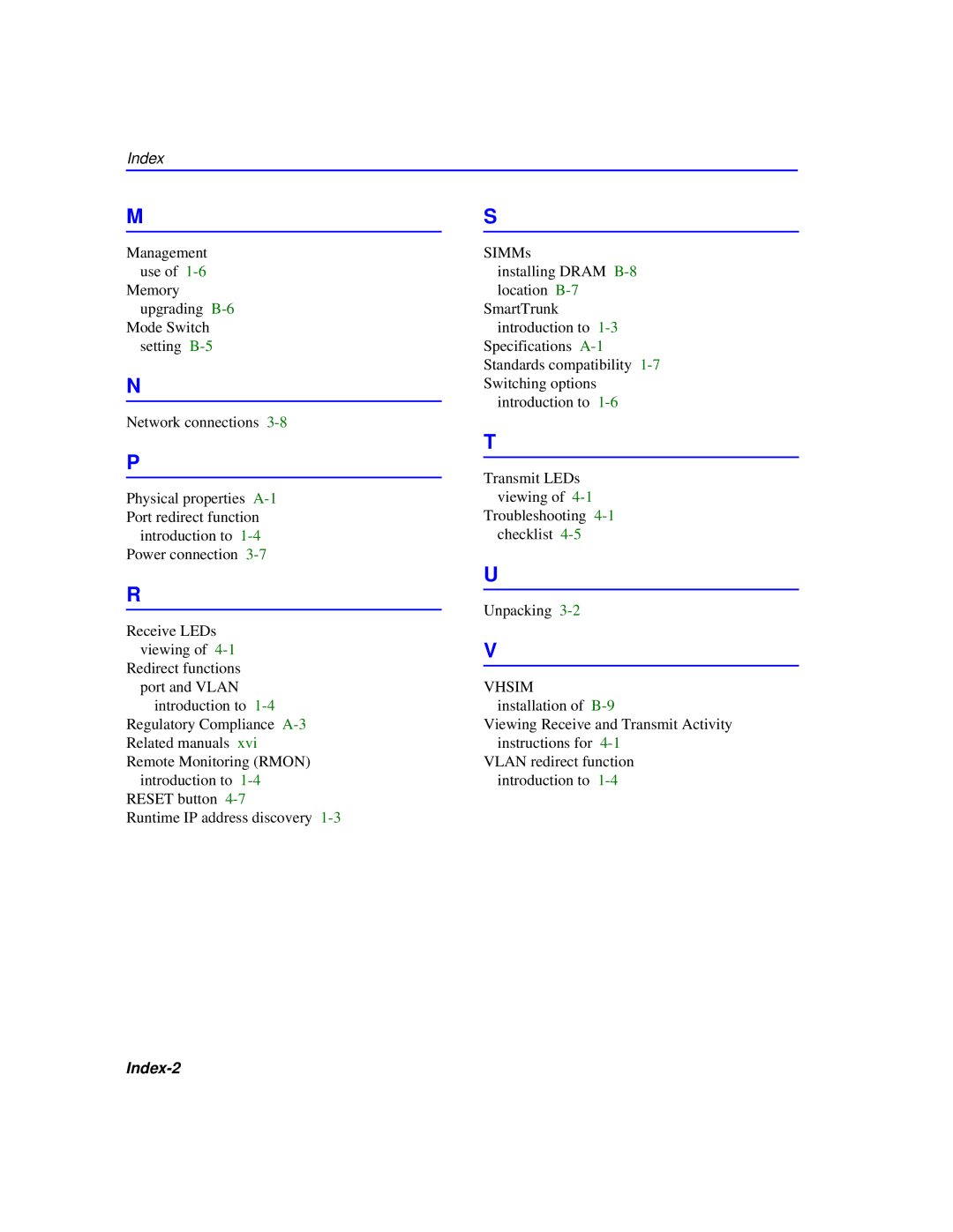 Cabletron Systems 2200 manual Index-2 