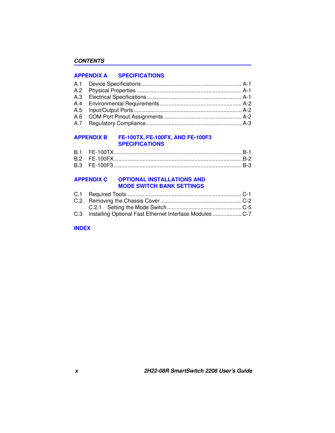 Cabletron Systems 2208 manual Appendix B 