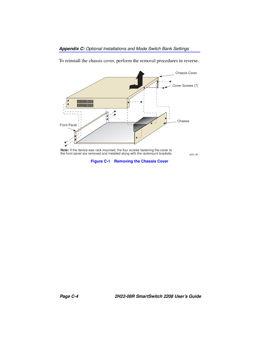 Cabletron Systems manual C-4 2H22-08R SmartSwitch 2208 User’s Guide 