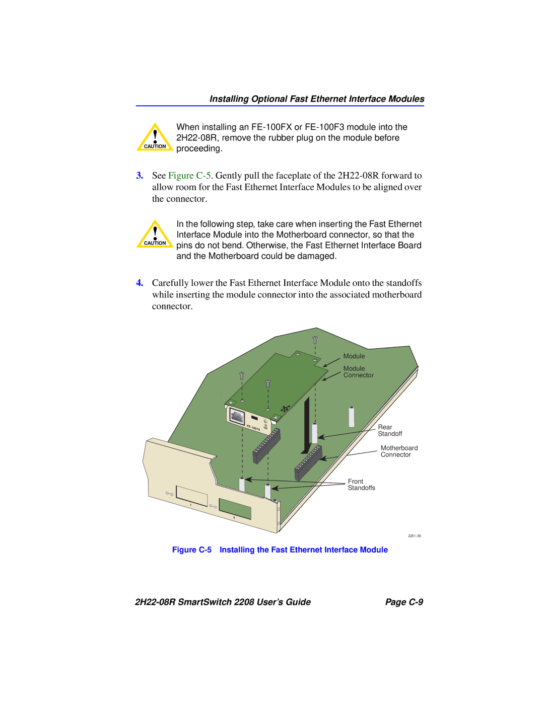 Cabletron Systems manual 2H22-08R SmartSwitch 2208 User’s Guide C-9 