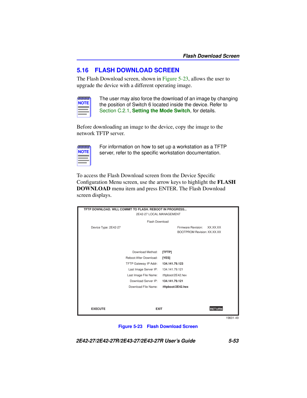 Cabletron Systems 2E43-27R, 2E42-27R manual 23 Flash Download Screen 