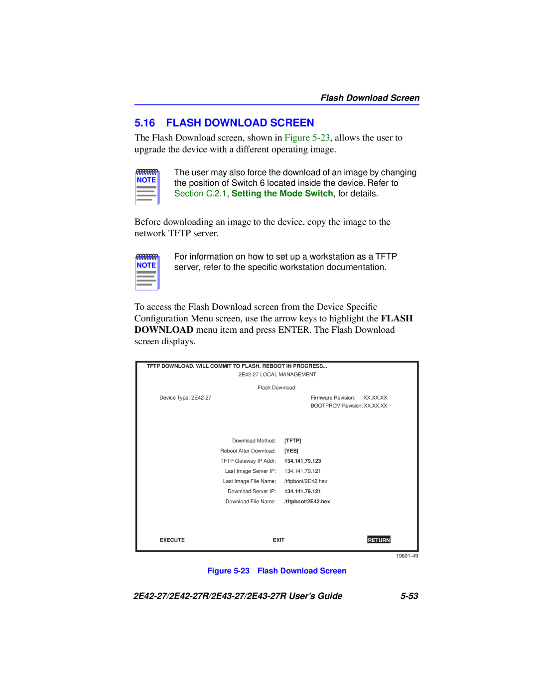 Cabletron Systems 2E42-27, 2E43-27R manual Flash Download Screen, Tftp DOWNLOAD. will Commit to FLASH. Reboot in Progress 