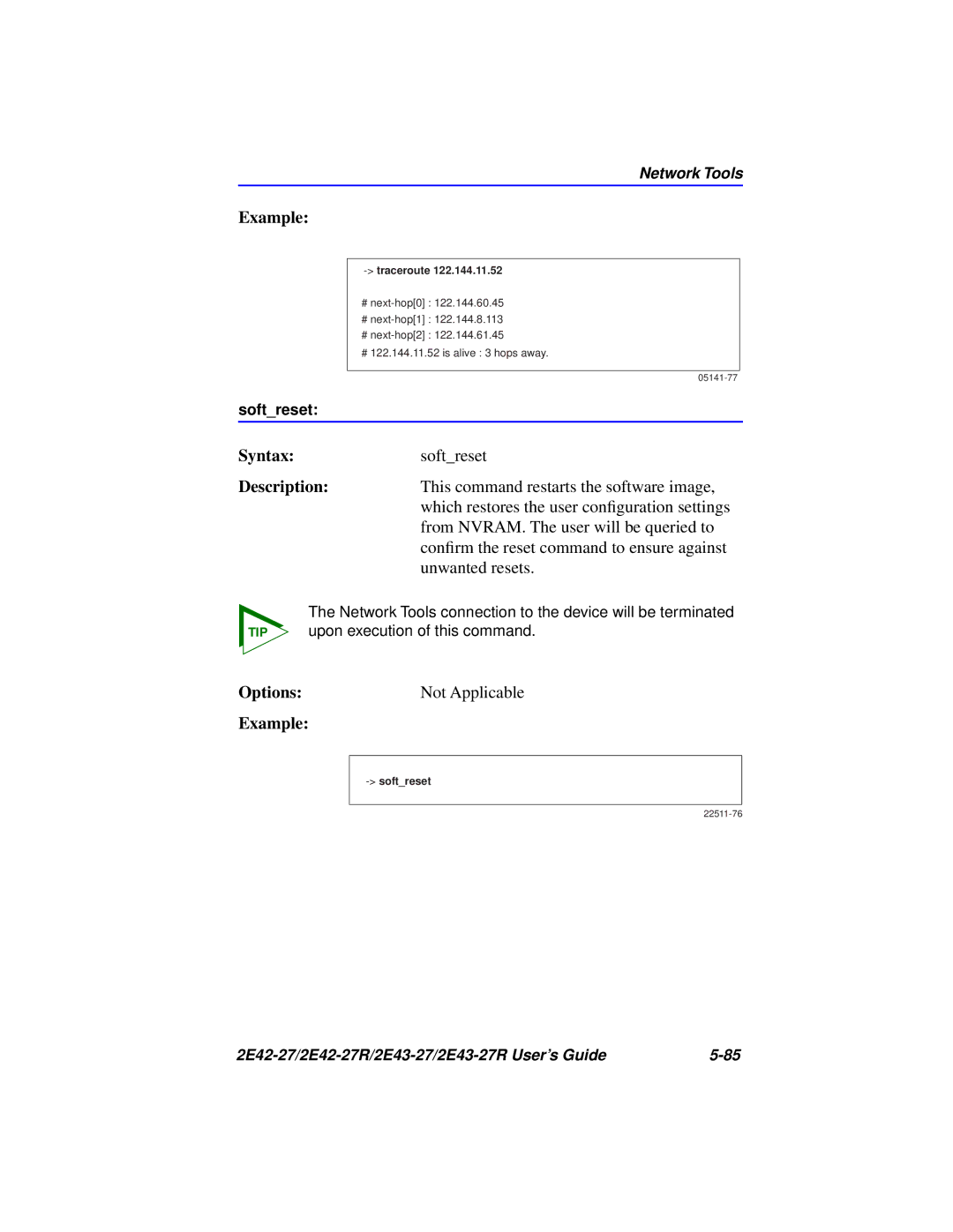 Cabletron Systems 2E43-27R, 2E42-27R manual Softreset 