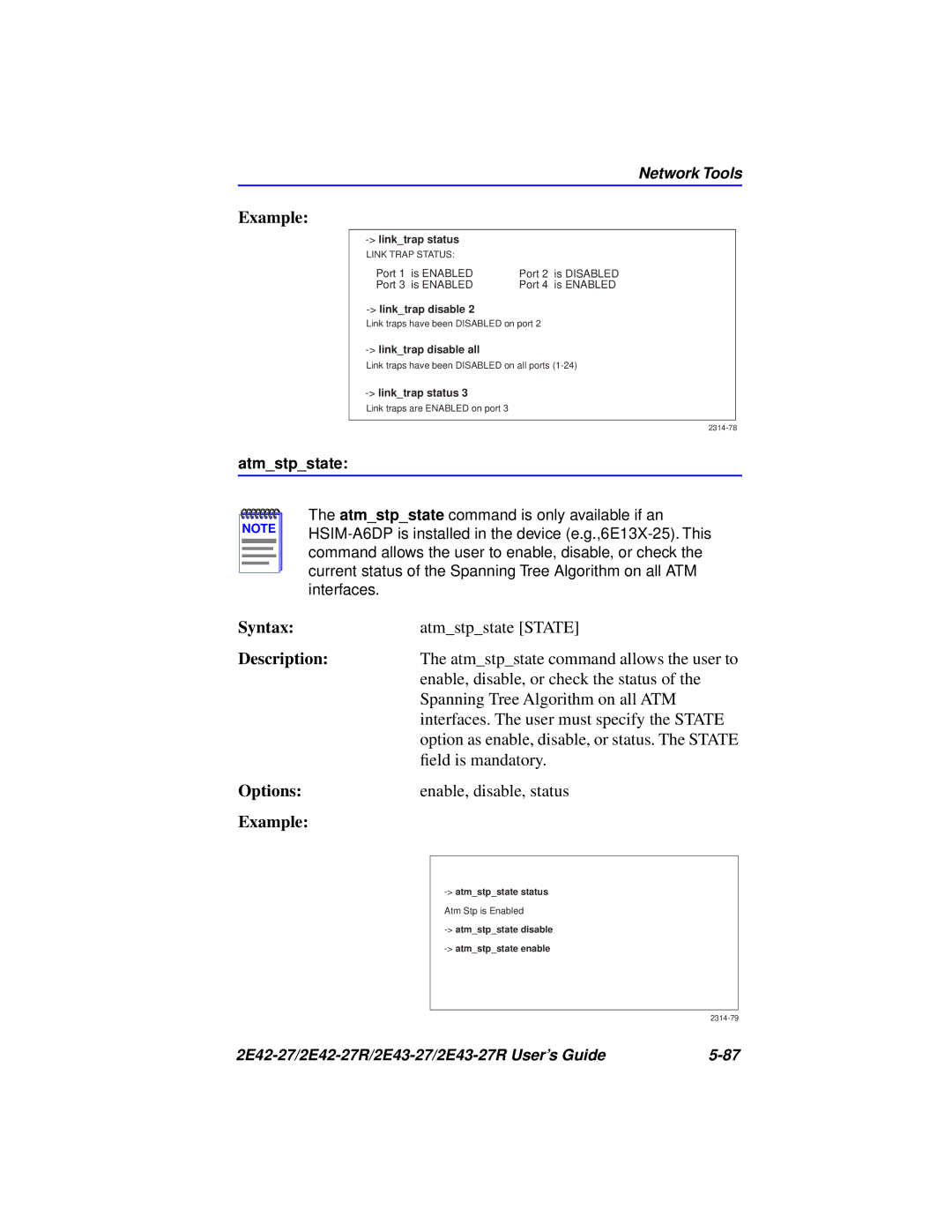 Cabletron Systems 2E42-27R, 2E43-27R manual Atmstpstate State 