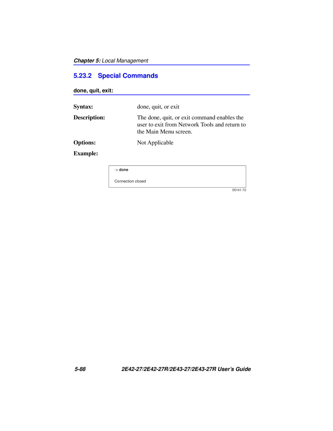 Cabletron Systems 2E43-27R, 2E42-27R manual Special Commands 