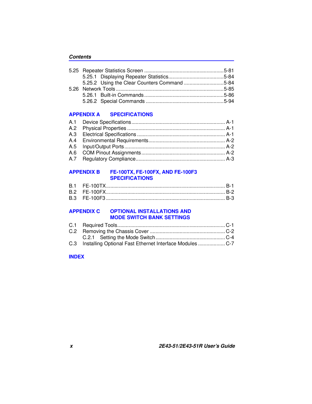 Cabletron Systems 2E43-51R manual Appendix B 