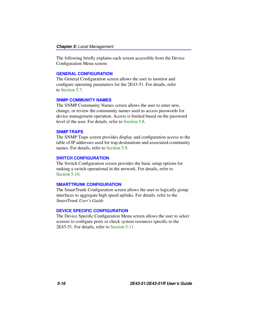 Cabletron Systems 2E43-51R manual General Configuration 