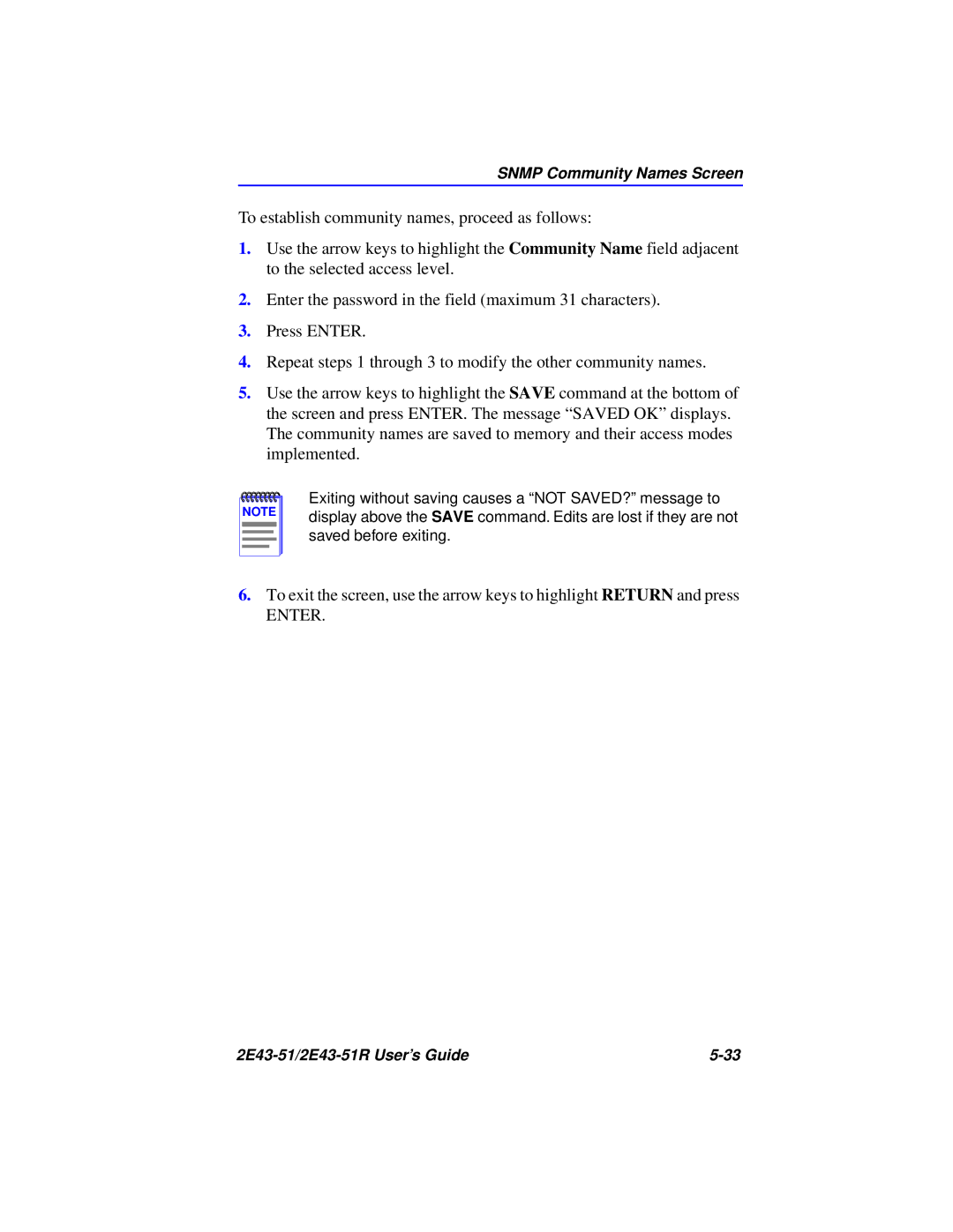 Cabletron Systems 2E43-51R manual Enter 