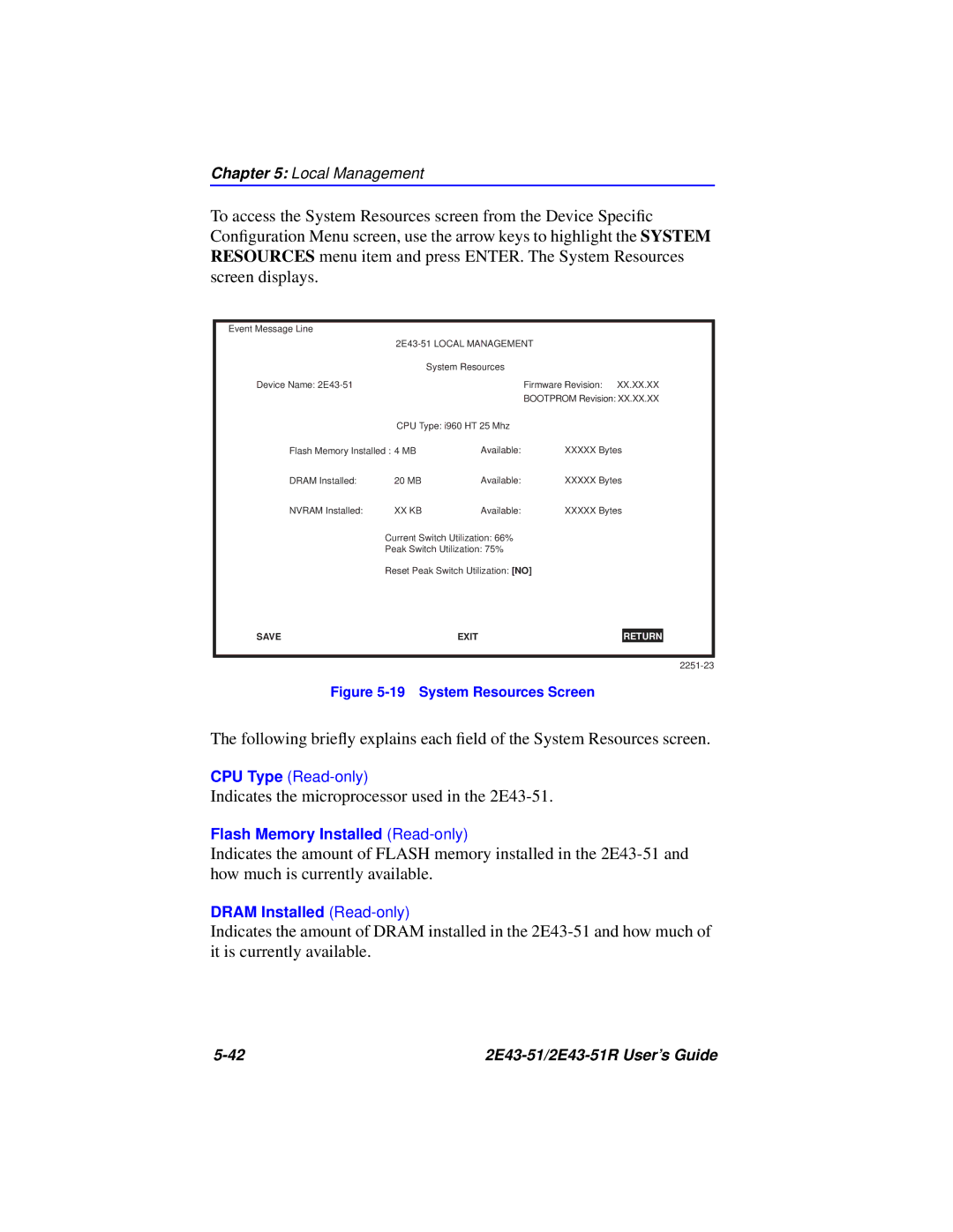 Cabletron Systems 2E43-51R manual Indicates the microprocessor used in the 2E43-51 