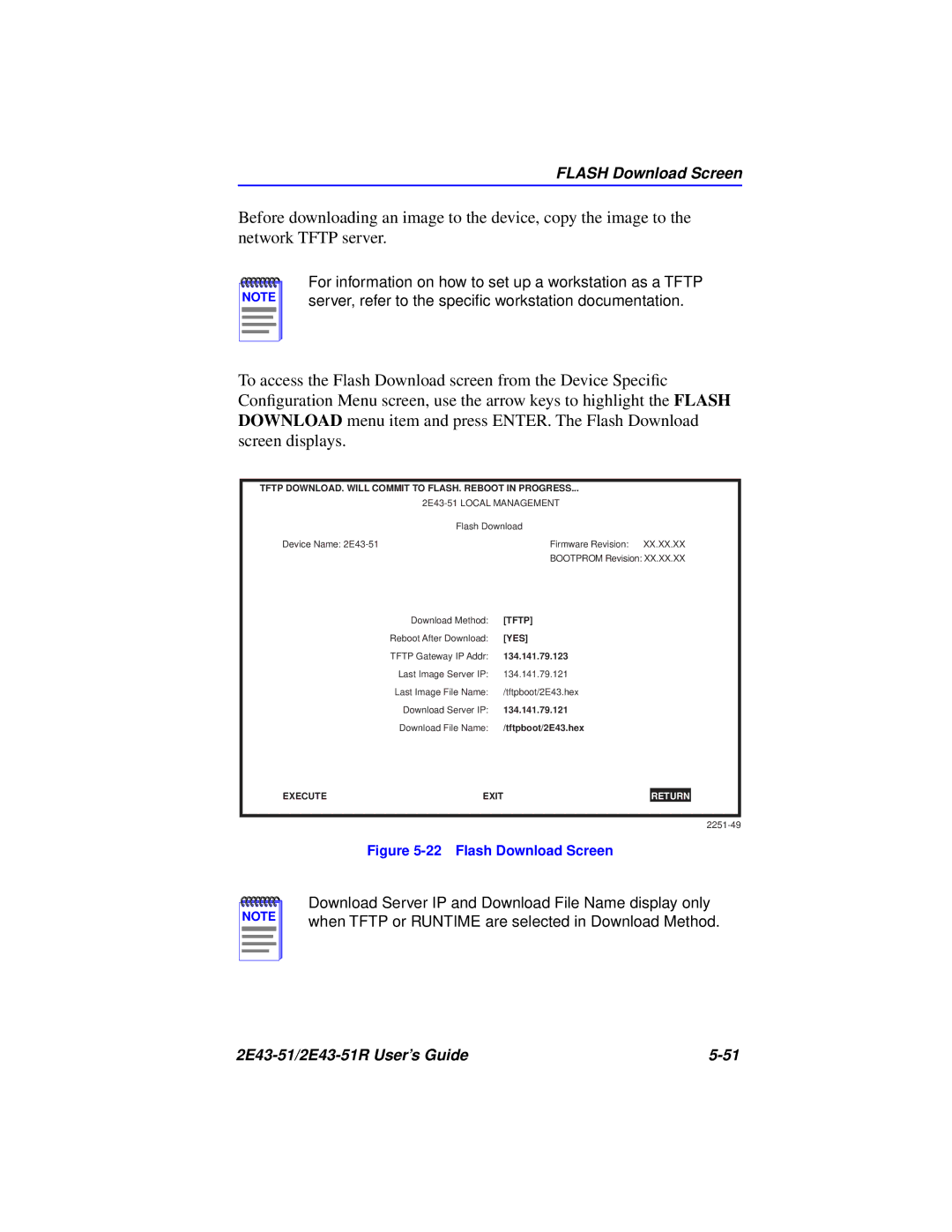 Cabletron Systems 2E43-51R manual Flash Download Screen 