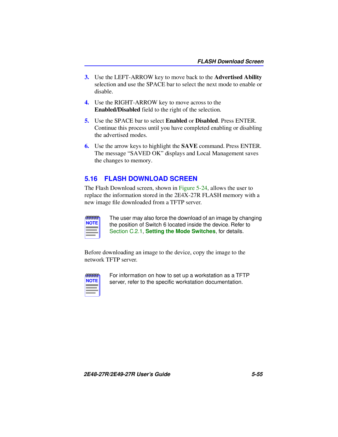 Cabletron Systems 2E49-27R, 2E48-27R manual Flash Download Screen 