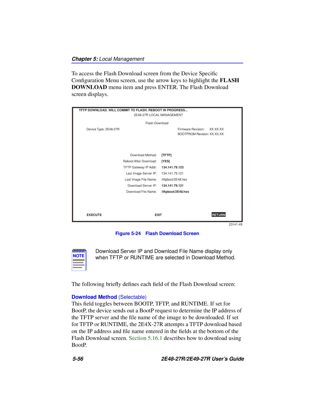 Cabletron Systems 2E48-27R, 2E49-27R manual Download Method Selectable 