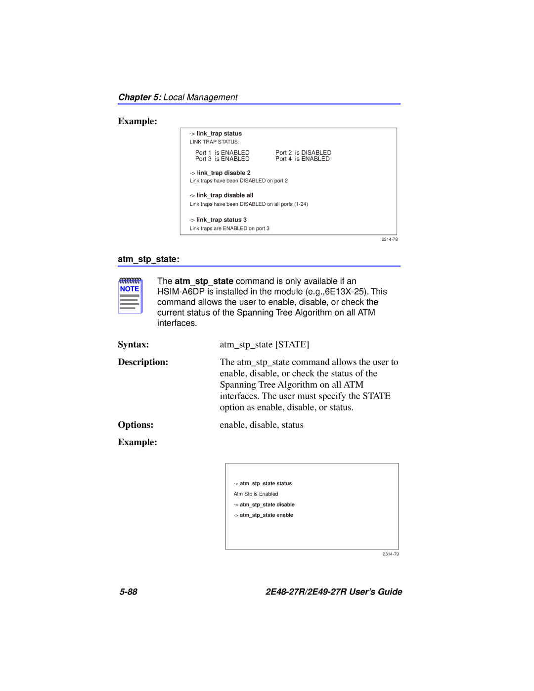 Cabletron Systems 2E48-27R, 2E49-27R manual Atmstpstate State 