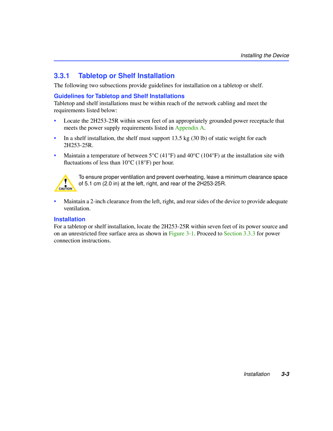 Cabletron Systems 2H253-25R manual Tabletop or Shelf Installation, Guidelines for Tabletop and Shelf Installations 