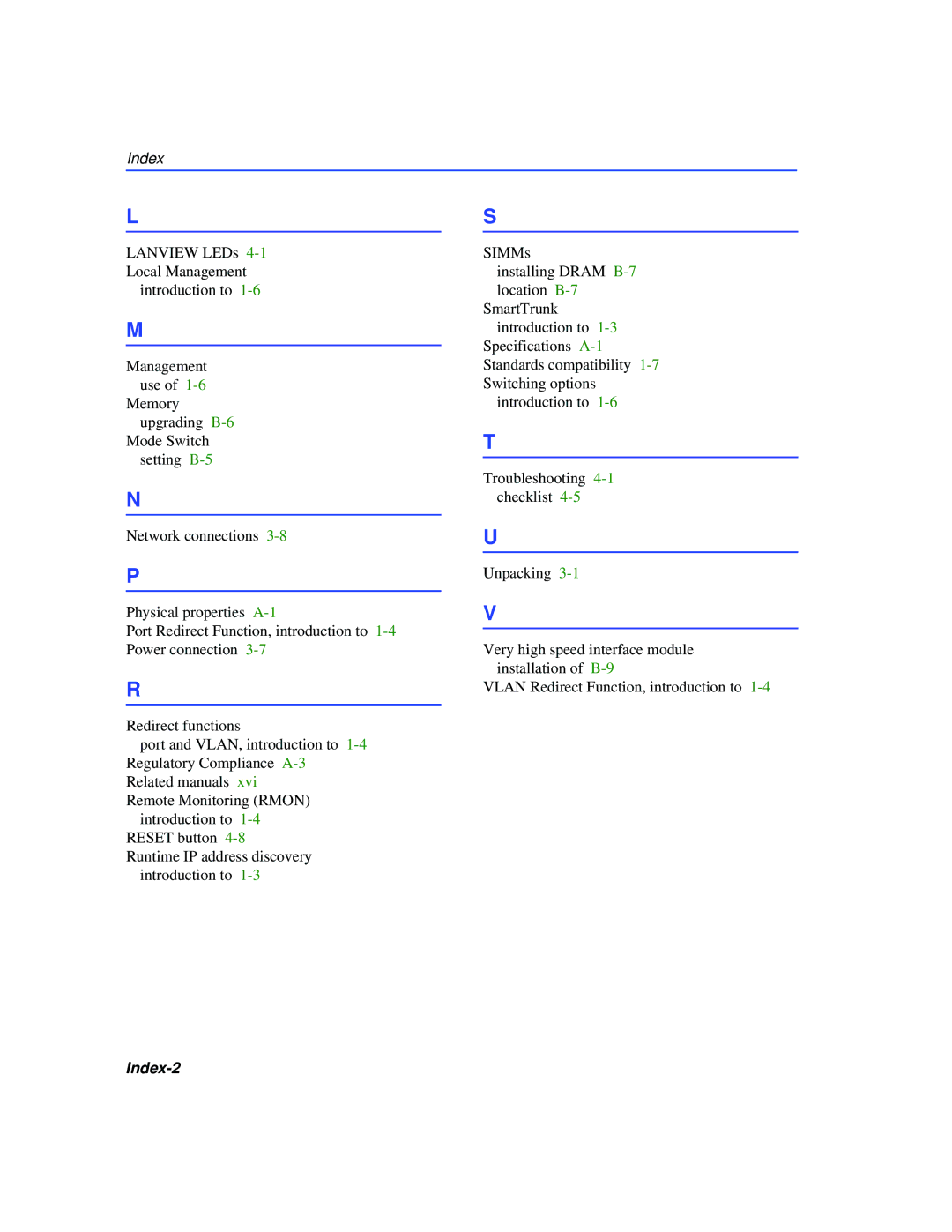 Cabletron Systems 2H253-25R manual Index-2 