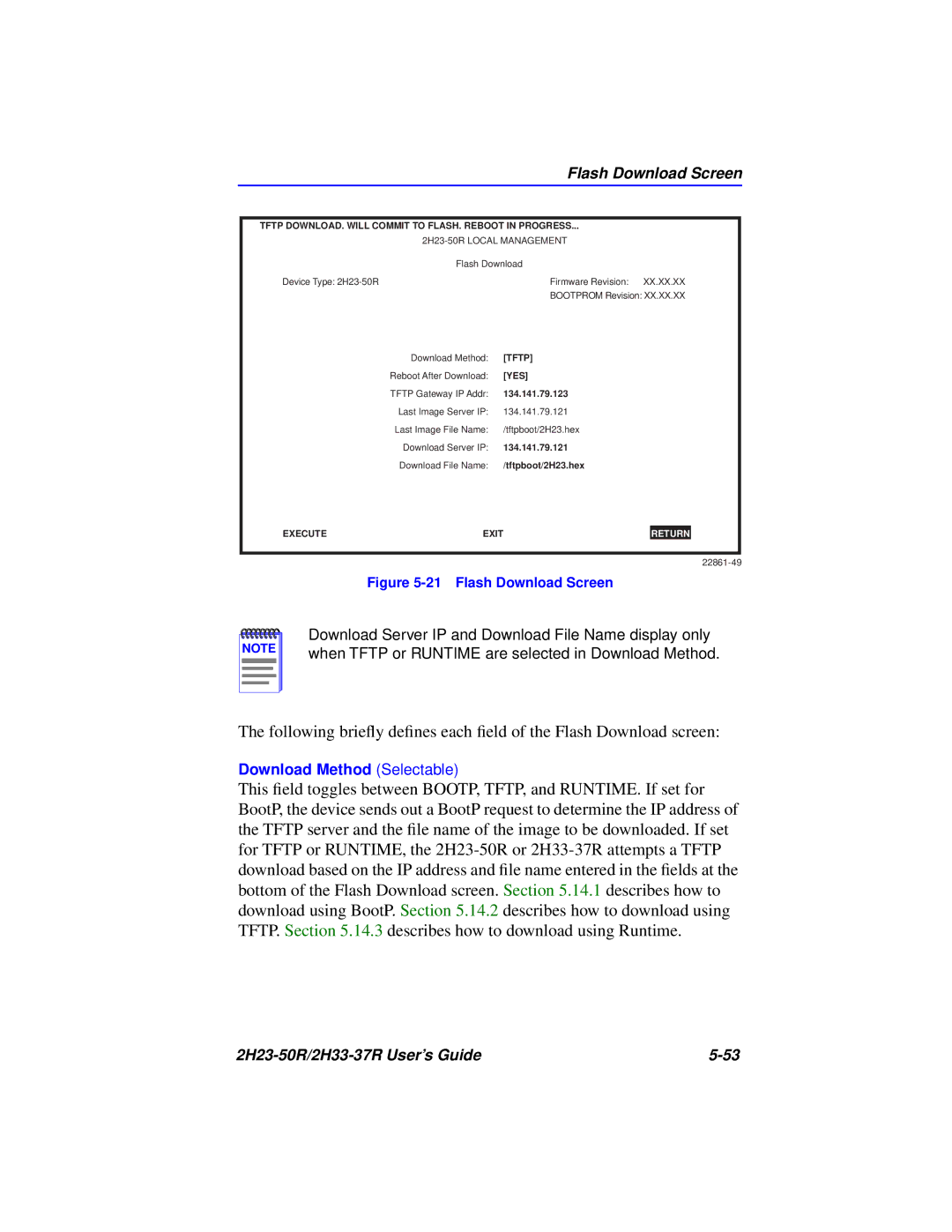 Cabletron Systems 2H23-50R, 2H33-37R manual Flash Download Screen 