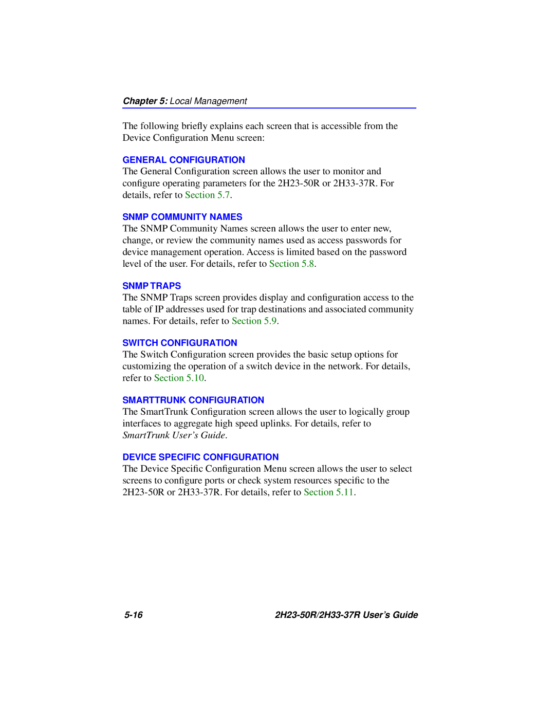 Cabletron Systems 2H33-37R, 2H23-50R manual General Configuration 