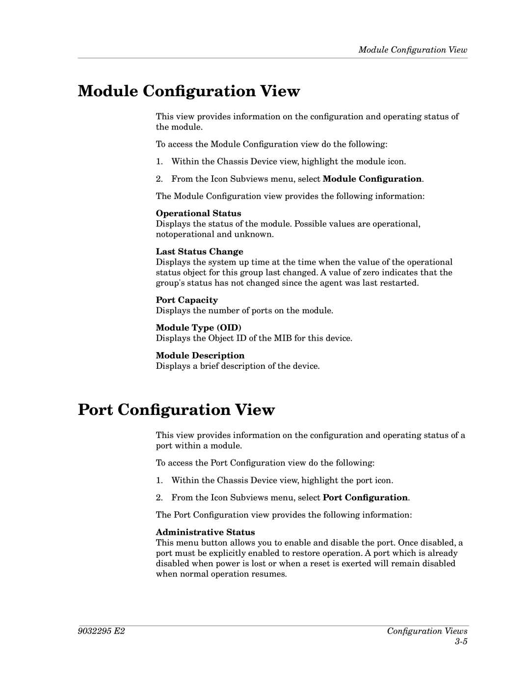 Cabletron Systems 3Com PortSwitch Hub manual Module Conﬁguration View, Port Conﬁguration View 