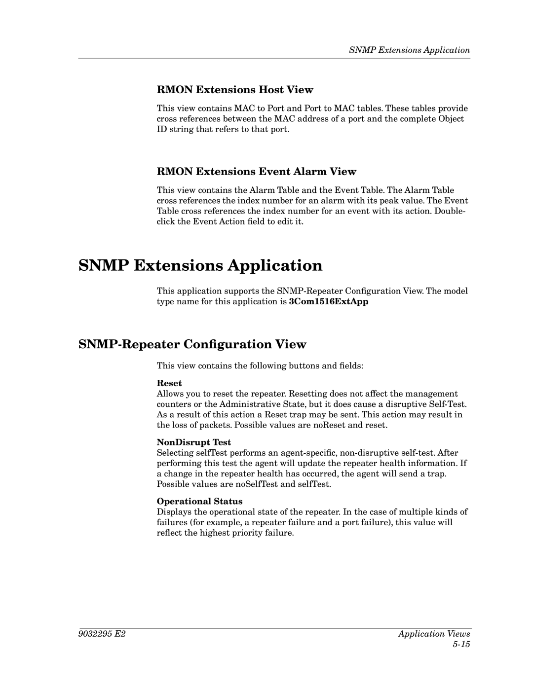 Cabletron Systems 3Com PortSwitch Hub manual Snmp Extensions Application, SNMP-Repeater Conﬁguration View 