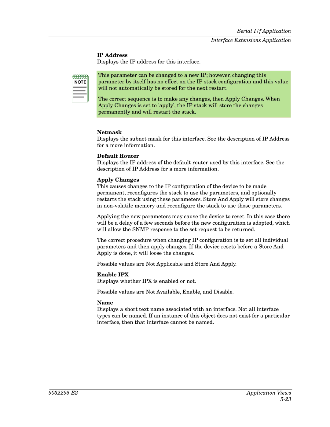 Cabletron Systems 3Com PortSwitch Hub manual Netmask, Default Router, Apply Changes, Enable IPX 