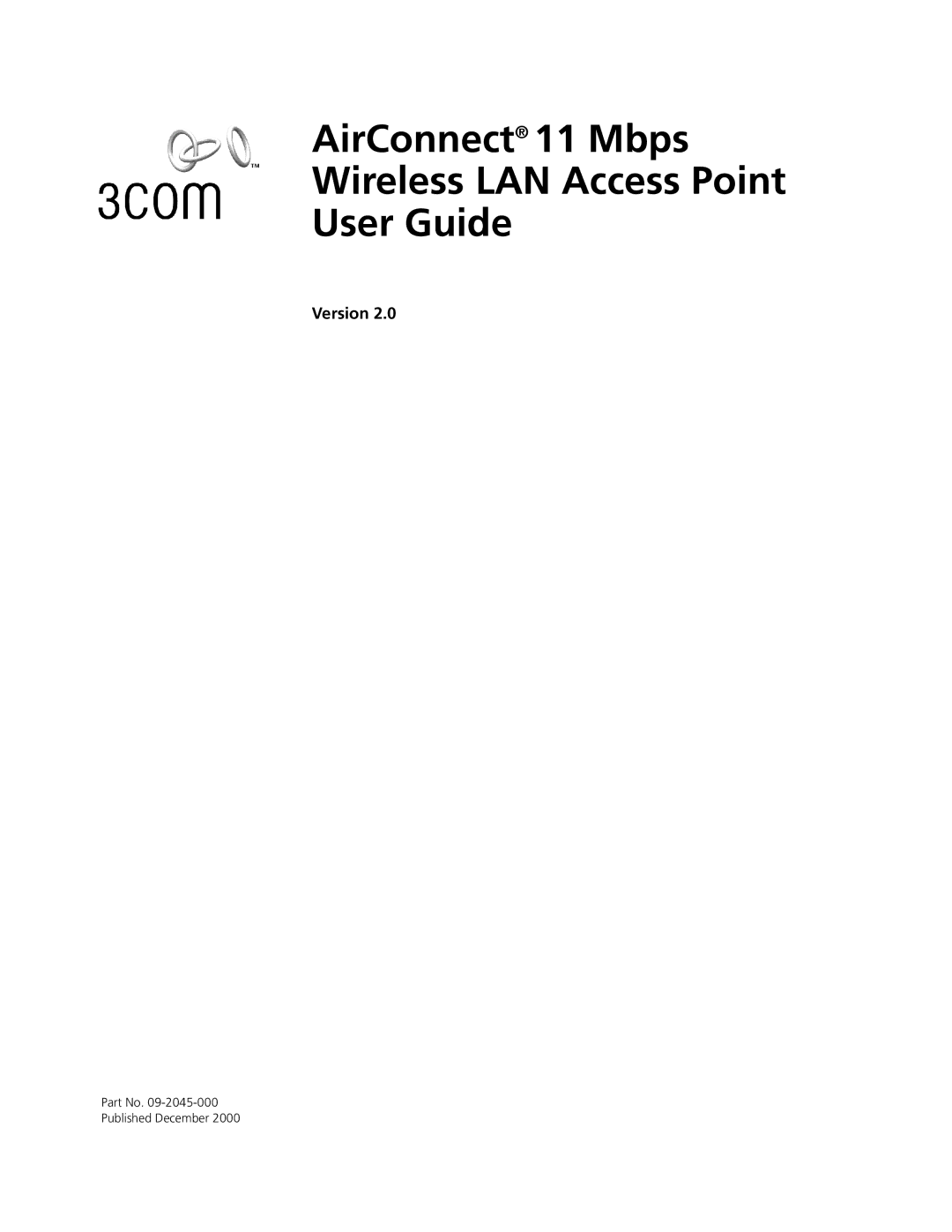 Cabletron Systems 3Com manual AirConnect 11 Mbps Wireless LAN Access Point User Guide, Version 