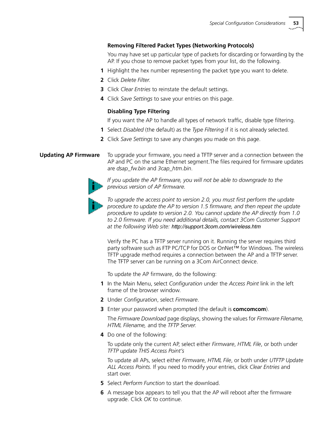 Cabletron Systems 3Com Removing Filtered Packet Types Networking Protocols, Click Delete Filter, Disabling Type Filtering 