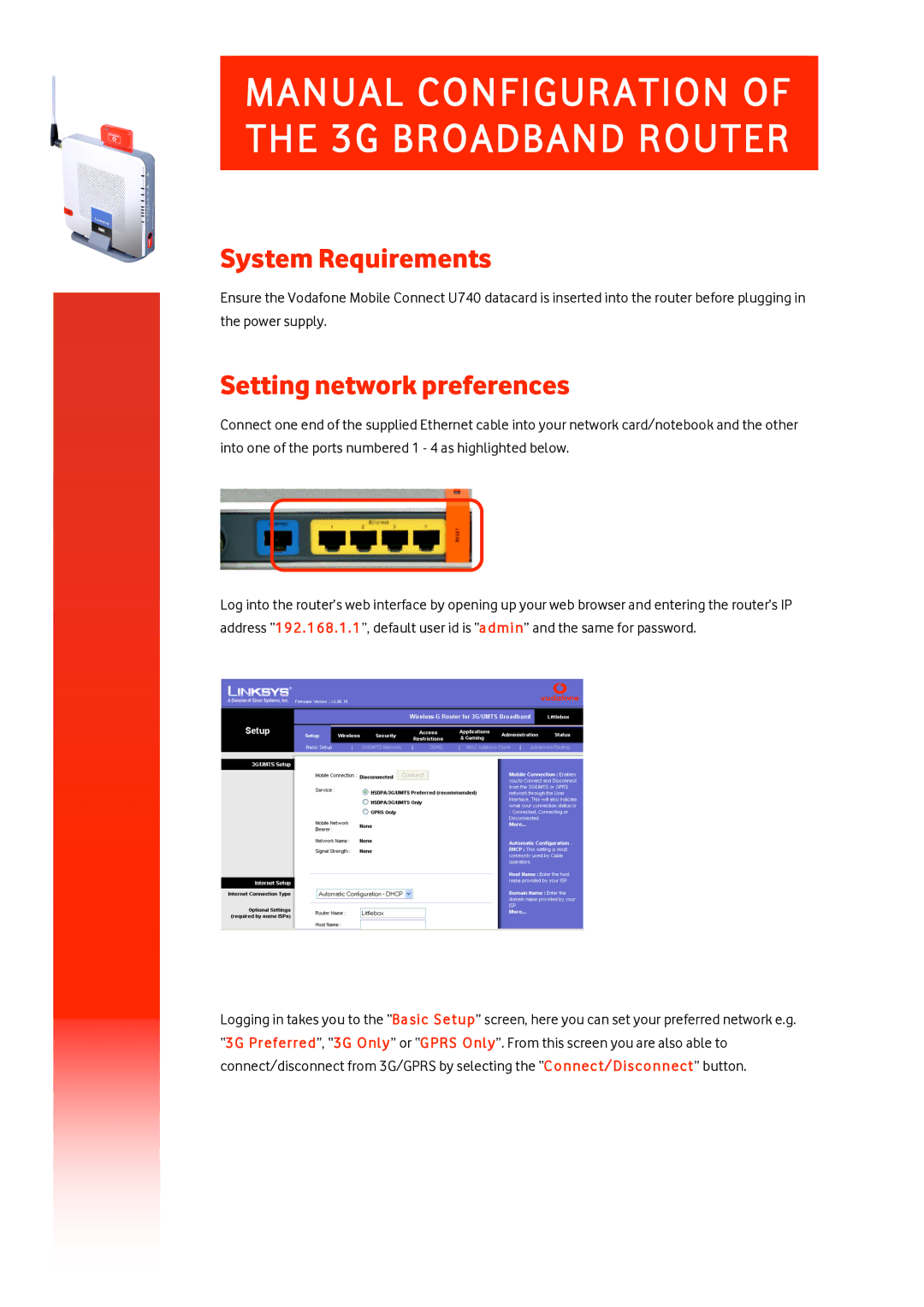 Cabletron Systems 3G manual System Requirements, Setting network preferences 