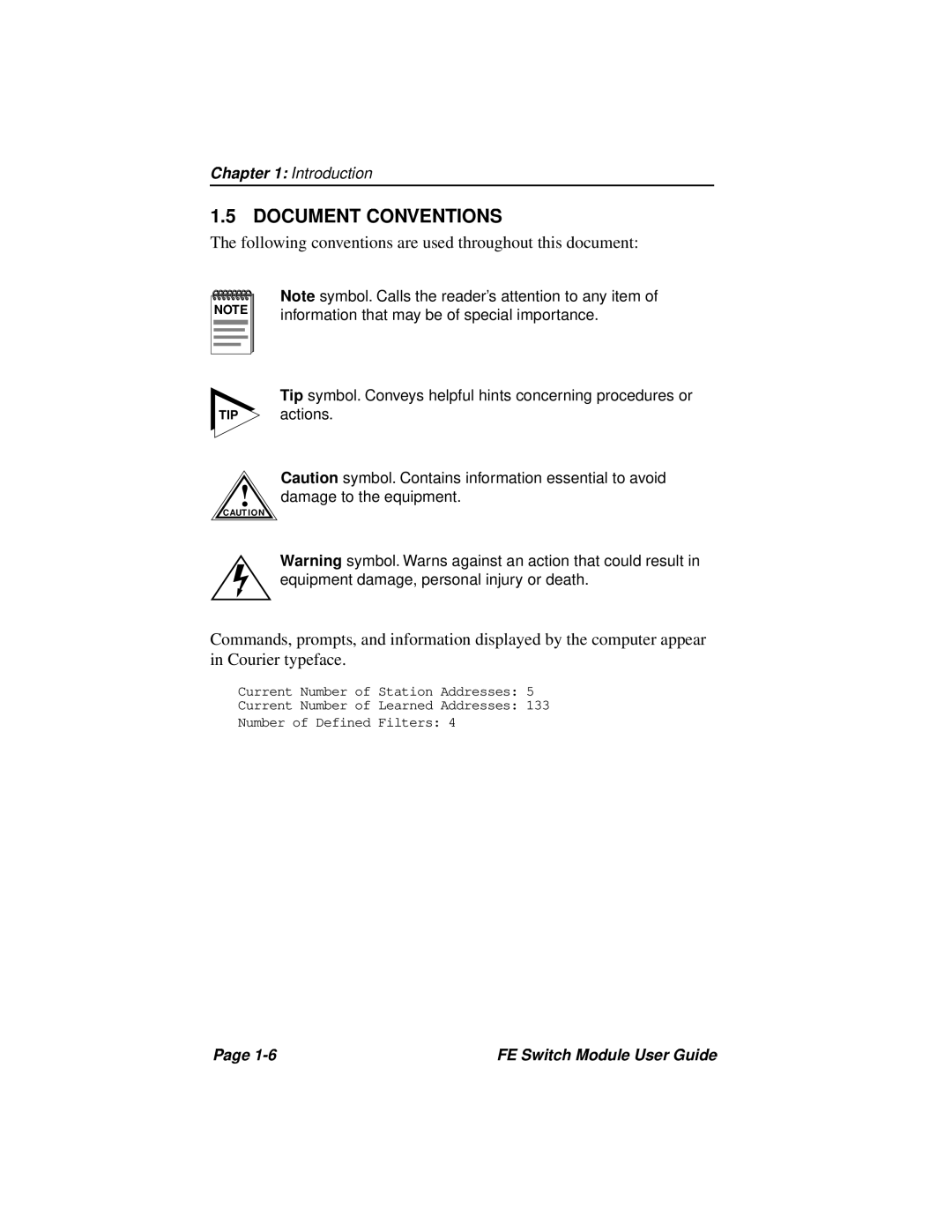 Cabletron Systems 3H02-04 Document Conventions, The following conventions are used throughout this document, Introduction 