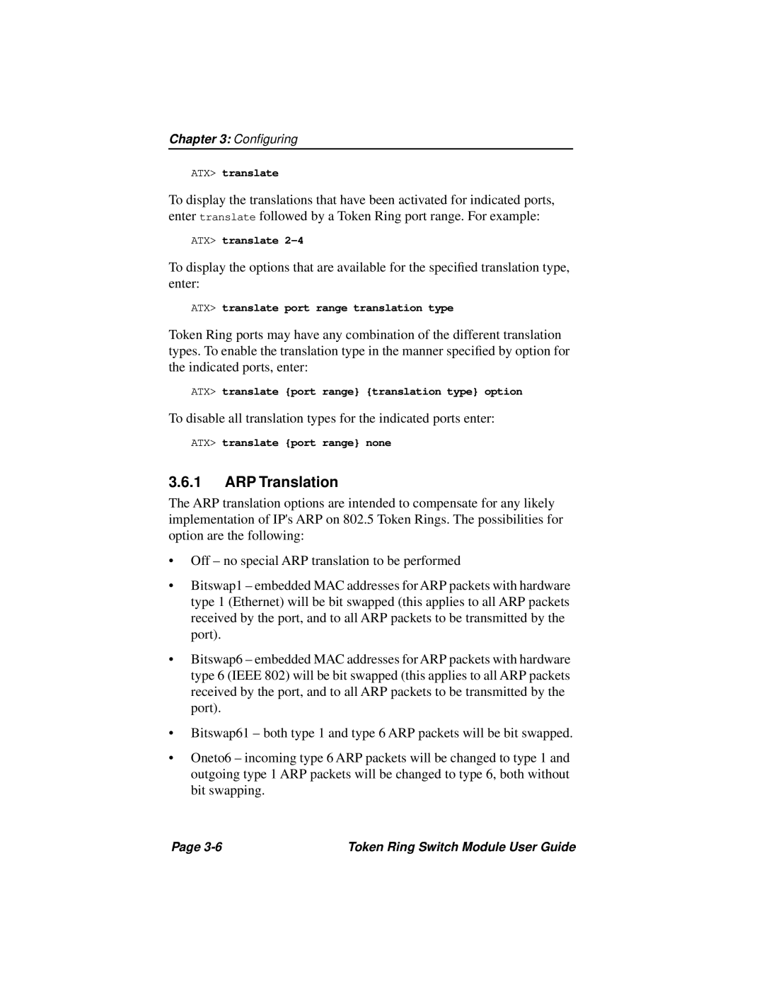 Cabletron Systems 3T02-04 manual ARP Translation 