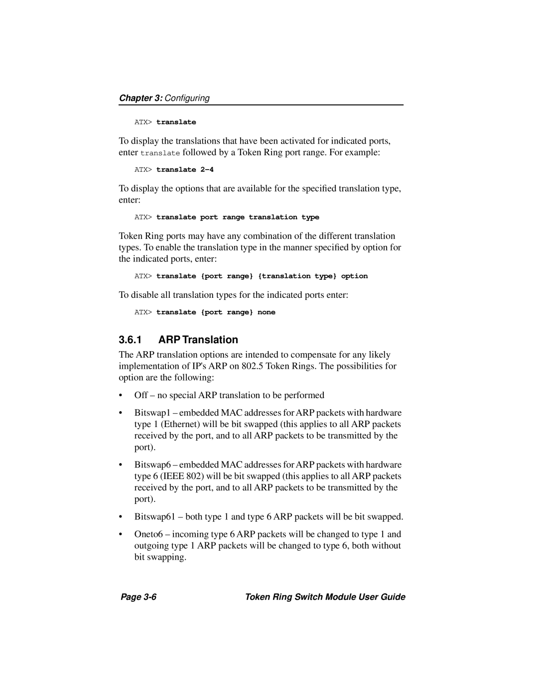 Cabletron Systems 3T02-04 manual ARP Translation 