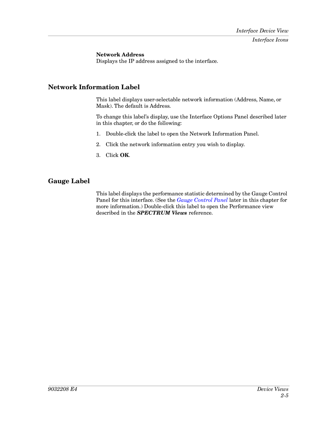 Cabletron Systems 5000, 5500 manual Network Information Label, Gauge Label, Network Address 