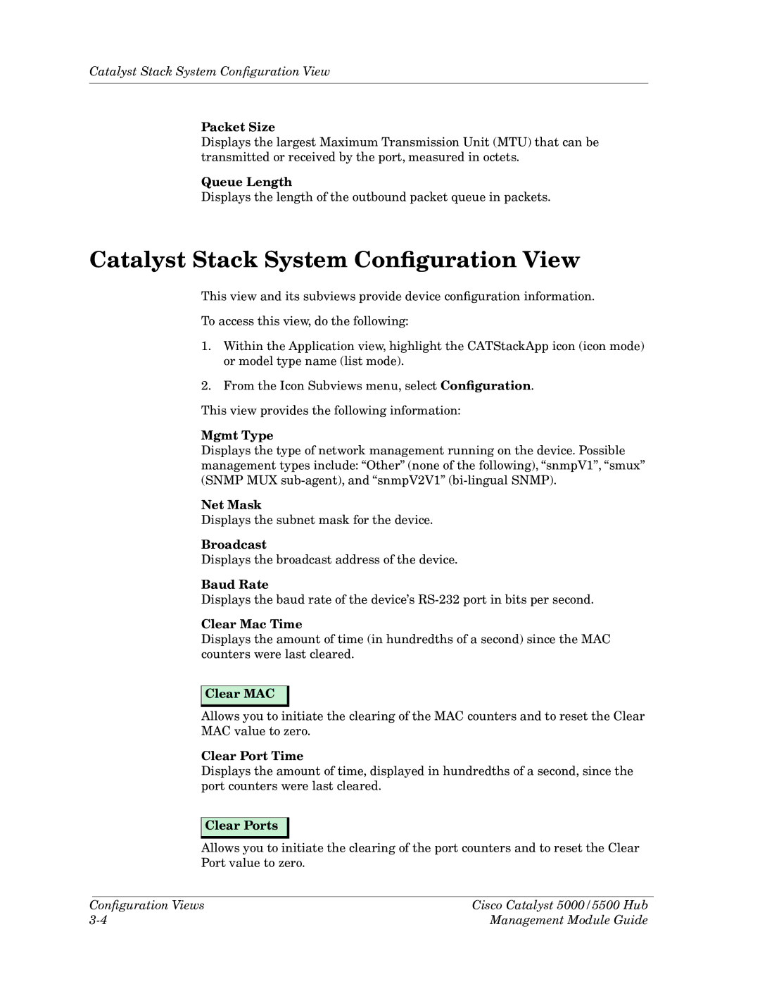 Cabletron Systems 5000, 5500 manual Catalyst Stack System ConÞguration View 