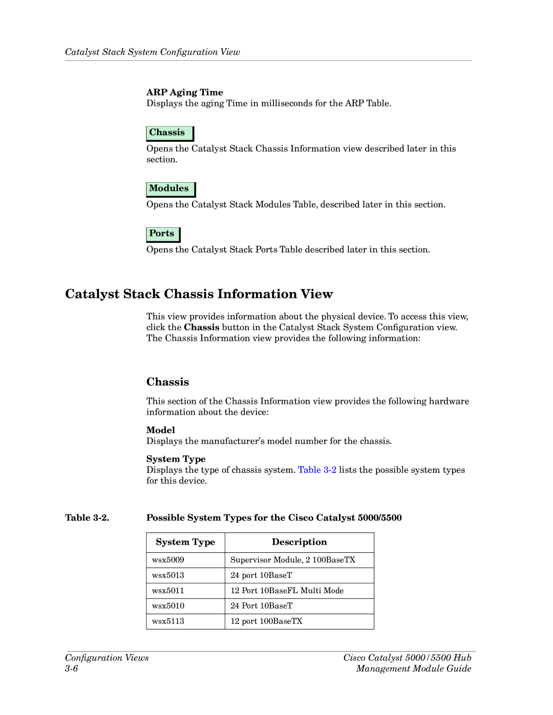 Cabletron Systems 5000, 5500 manual Catalyst Stack Chassis Information View 