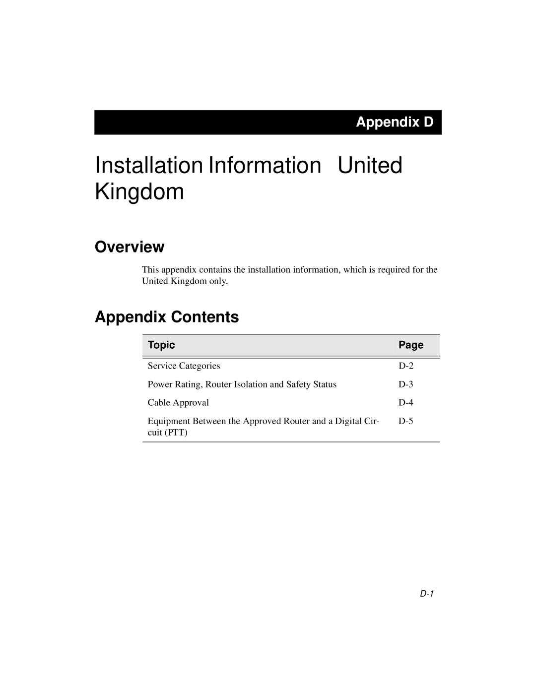 Cabletron Systems 520, 510 manual Installation Information United Kingdom 