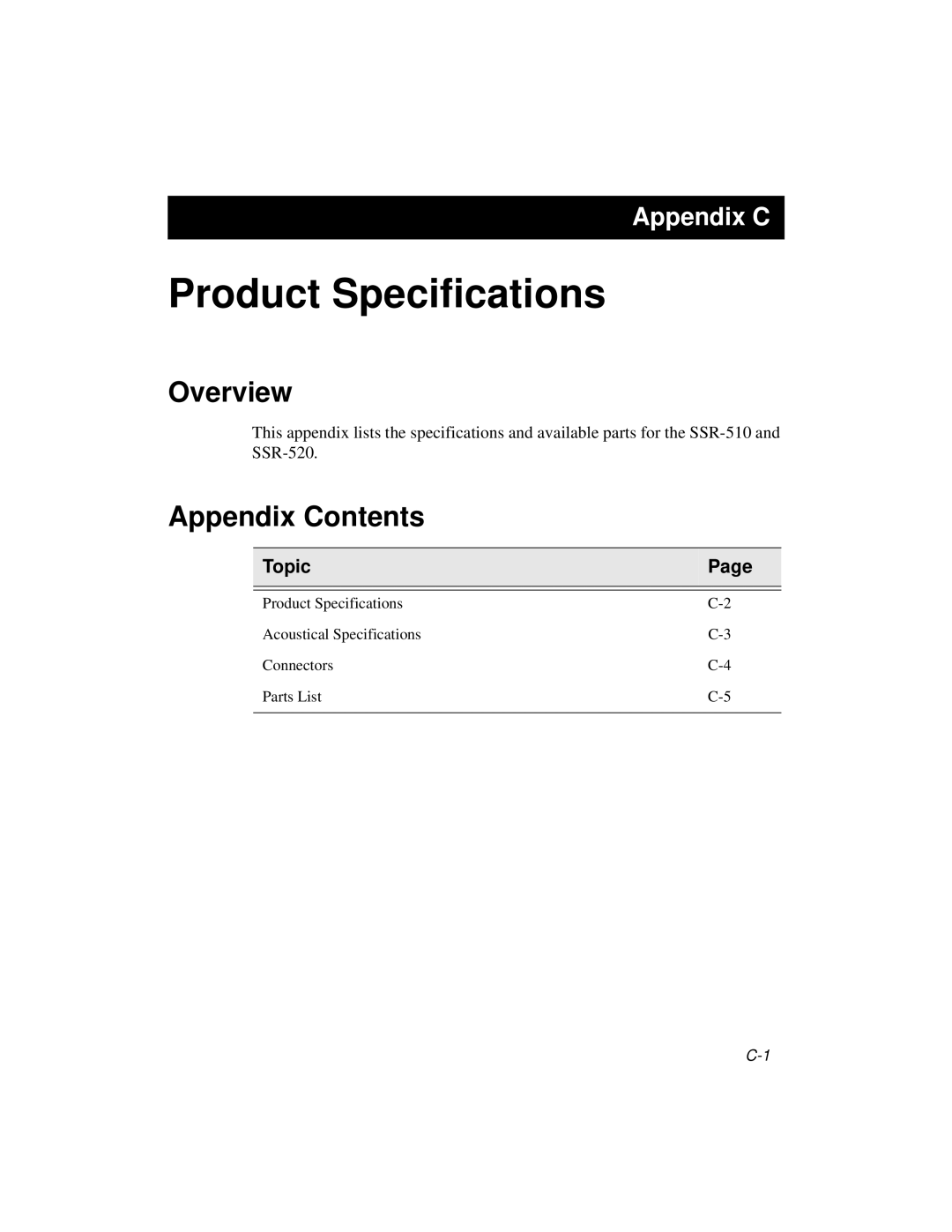 Cabletron Systems 520, 510 manual Product Specifications 