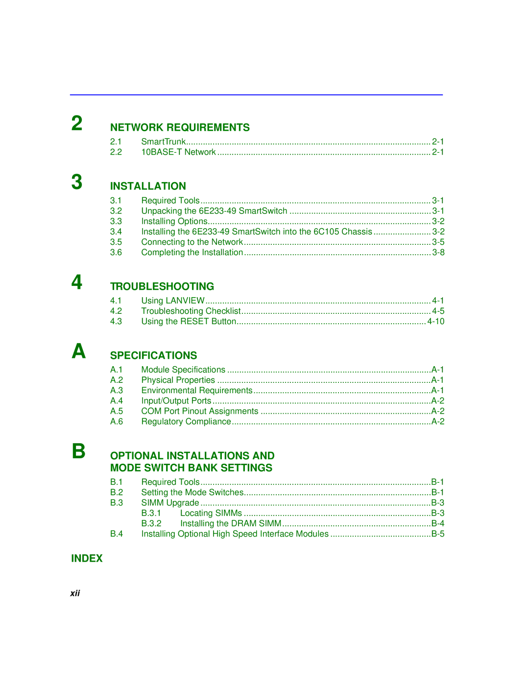 Cabletron Systems 6000 manual Network Requirements 