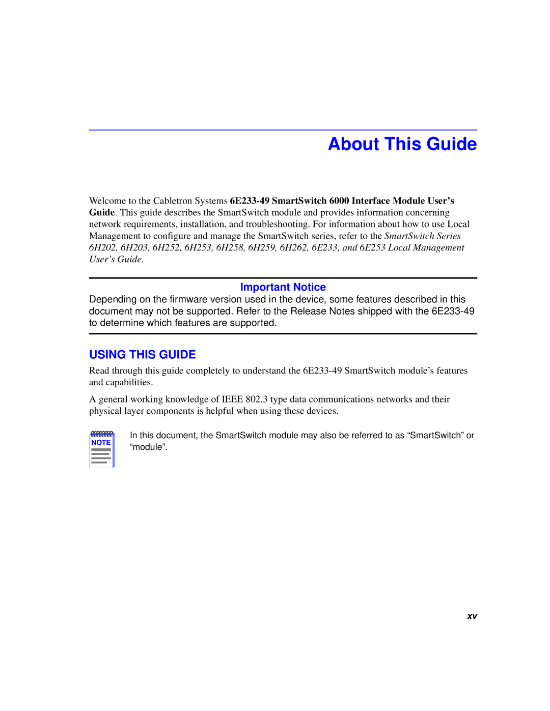 Cabletron Systems 6000 manual About This Guide, Using this Guide 