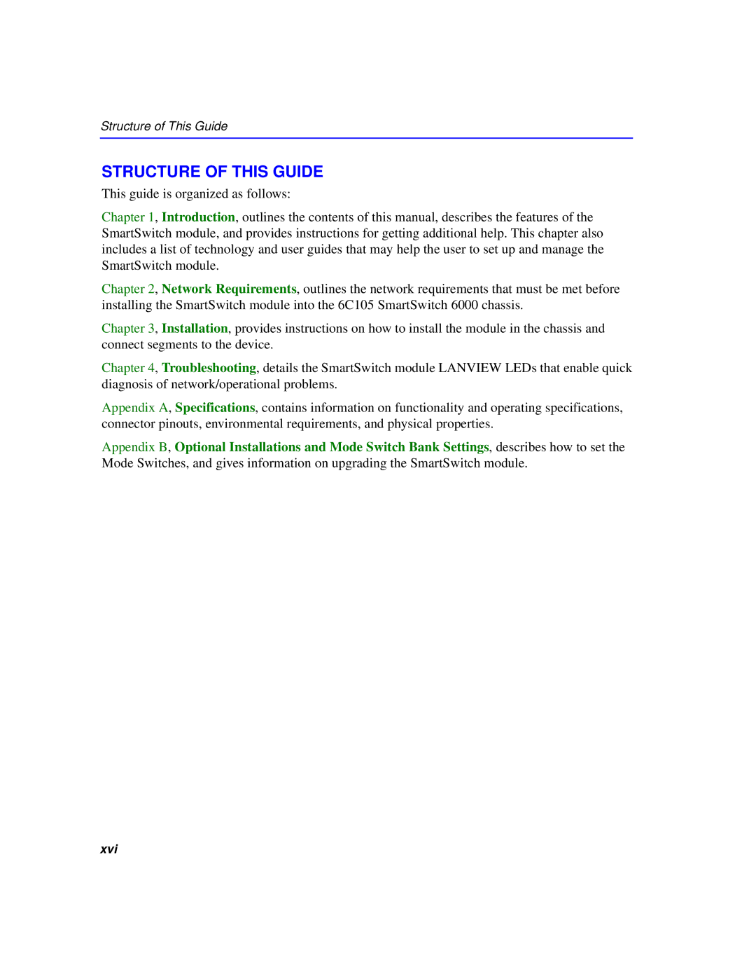 Cabletron Systems 6000 manual Structure of this Guide 