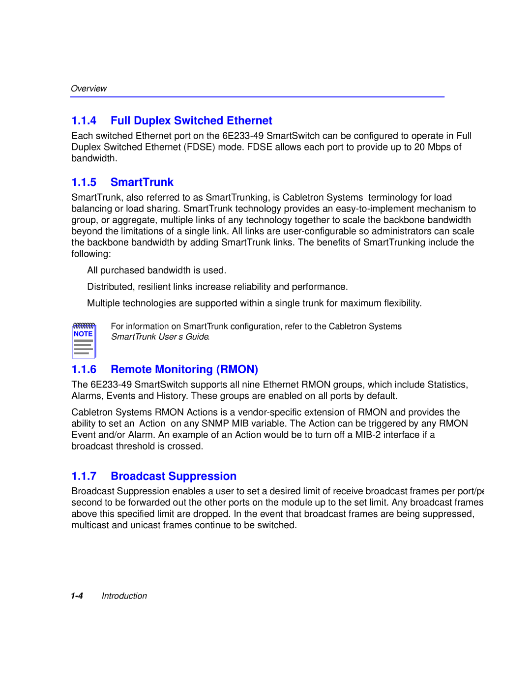 Cabletron Systems 6000 manual Full Duplex Switched Ethernet 