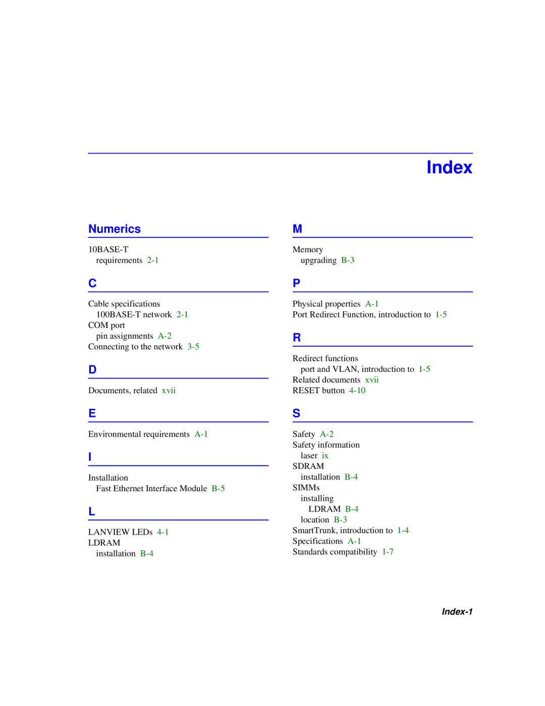 Cabletron Systems 6000 manual Index, Numerics 