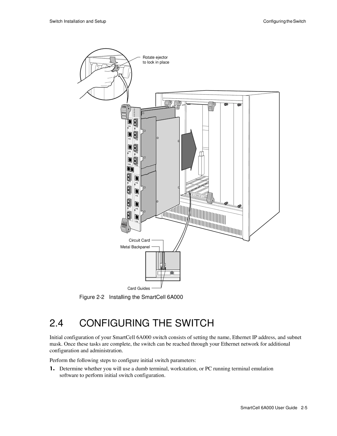 Cabletron Systems 6A000 manual Configuring the Switch, Switch Installation and Setup 