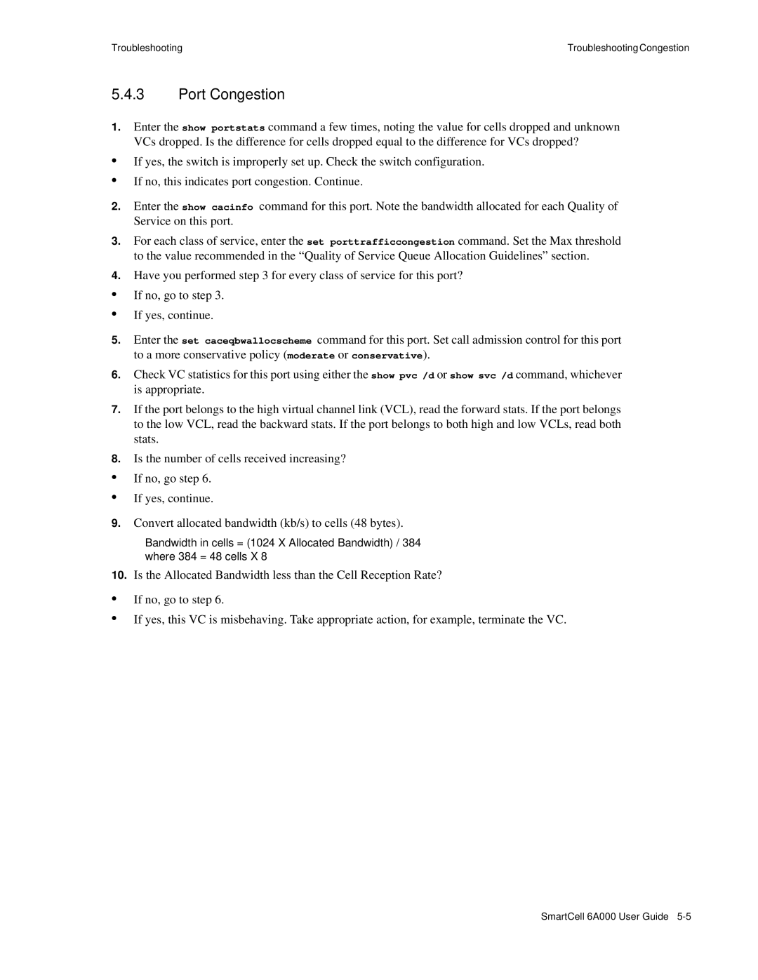 Cabletron Systems 6A000 manual Port Congestion 