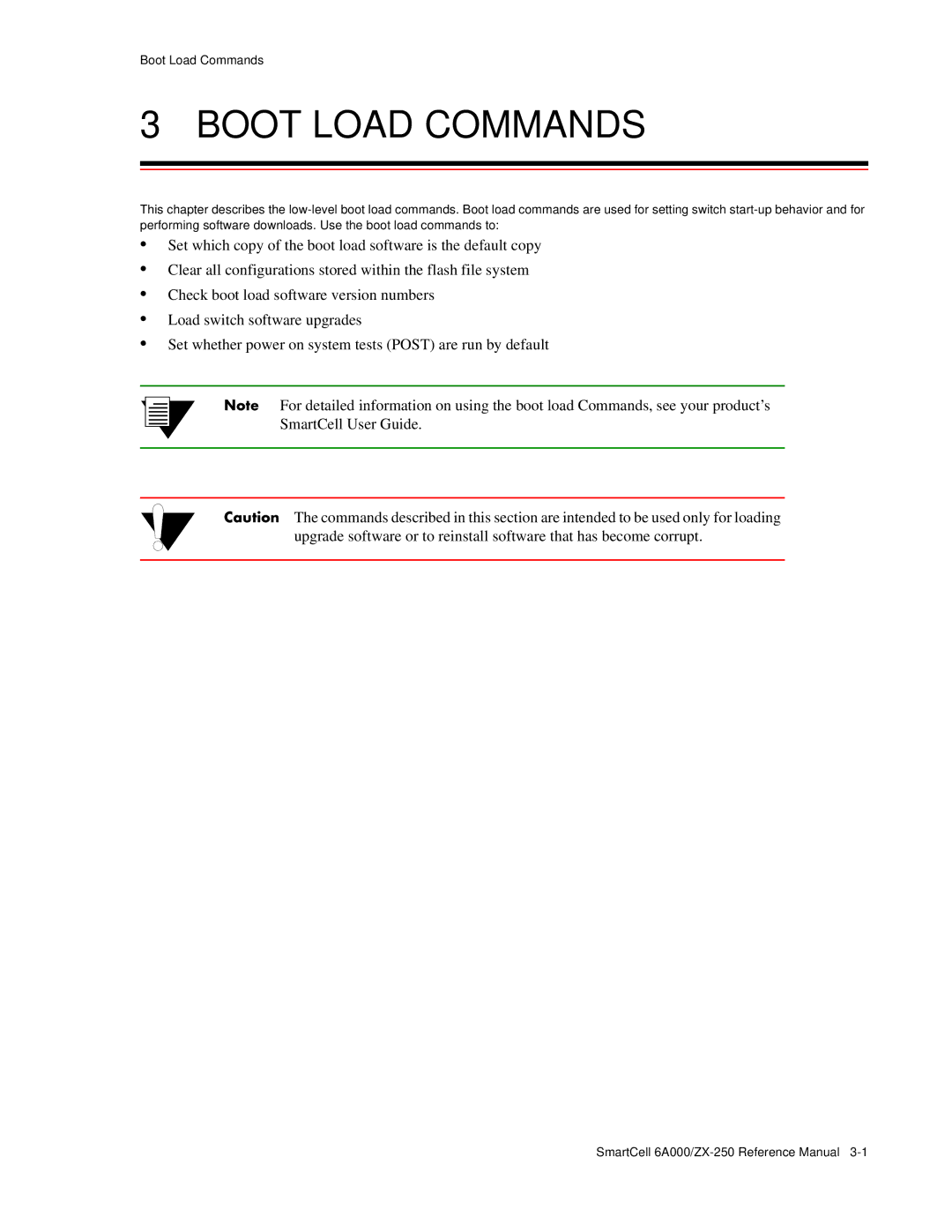 Cabletron Systems 6A000/ZX-250 manual Boot Load Commands 