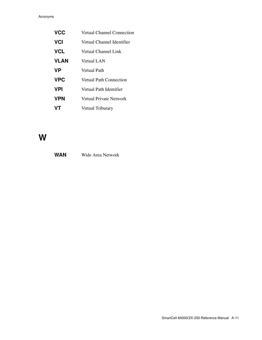 Cabletron Systems 6A000/ZX-250 manual Vcc 