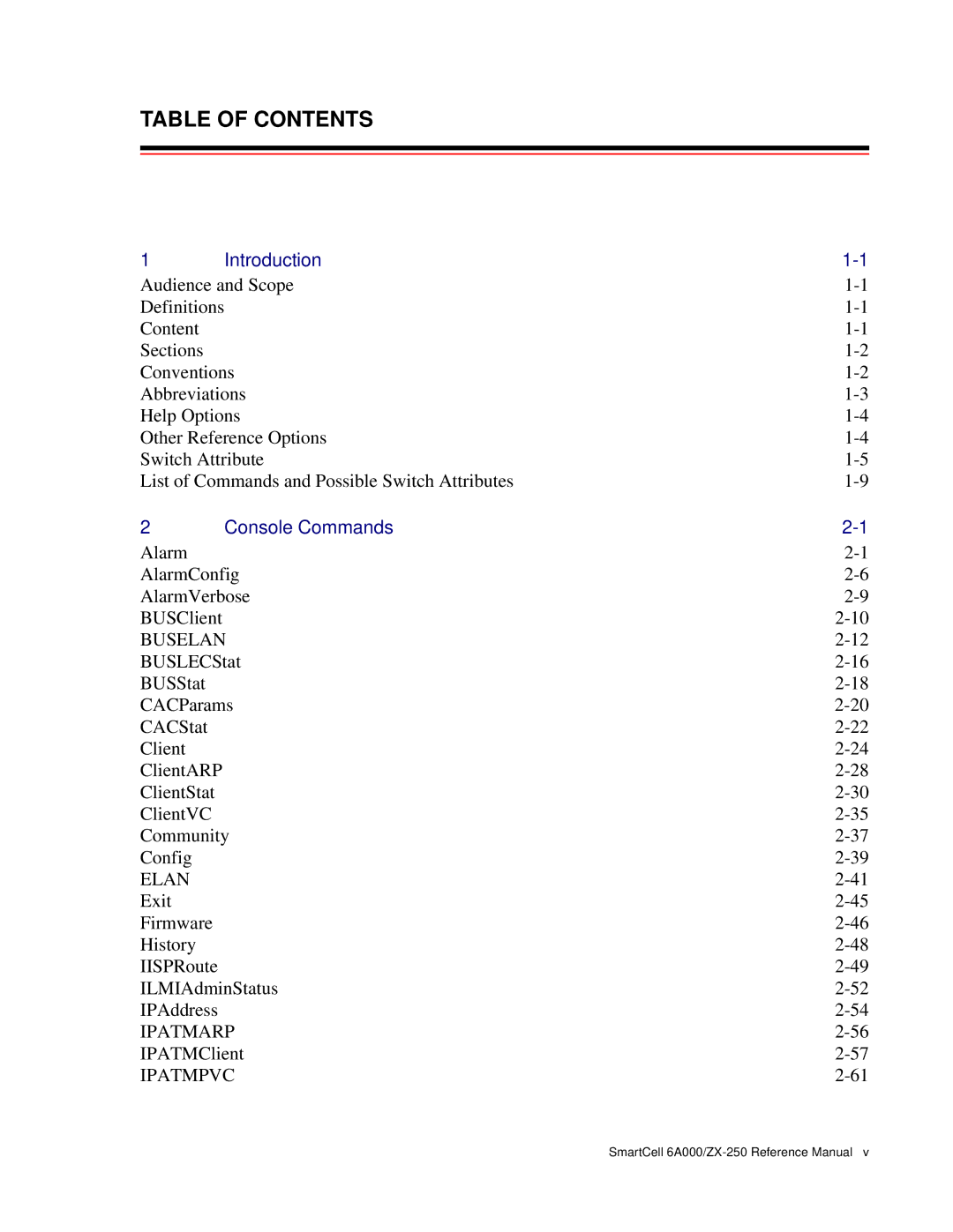 Cabletron Systems 6A000/ZX-250 manual Table of Contents 